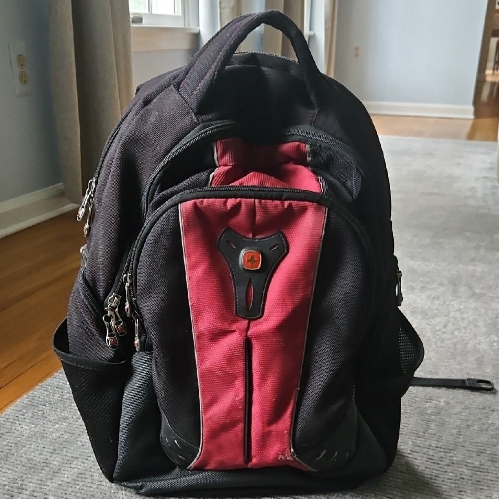 Swiss Tech Black and Red Backpack